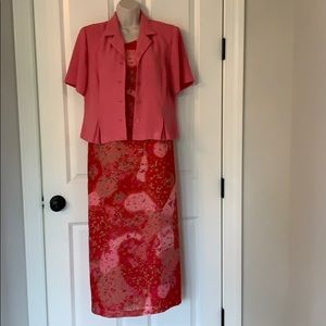 NANCY MICHAELS  DRESS MATCHING JACKET DUSTY ROSE 6